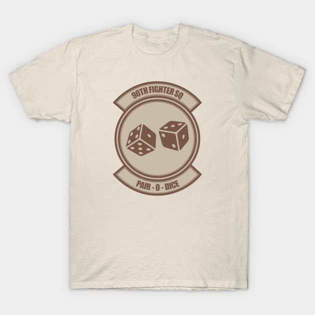 90th Fighter Squadron Patch (desert subdued) T-Shirt by Tailgunnerstudios